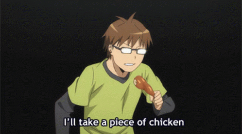 Eating Chicken Chicken GIF - Eating Chicken Chicken Anime Chicken GIFs