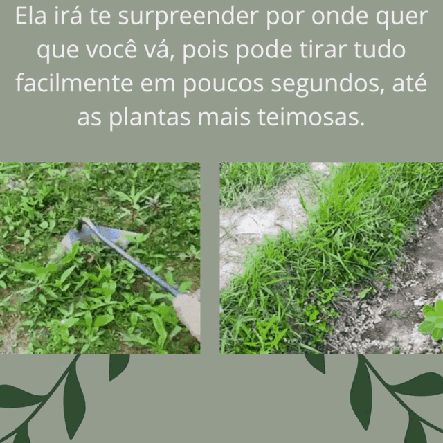 a picture of a person using a shovel and the words ela ira te surpreender por onde quer que você va