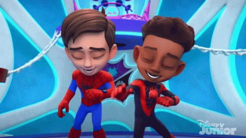 Laughing Peter Parker GIF - Laughing Peter Parker Miles Morales GIFs