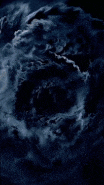 a painting of a galaxy with lightning coming out of the center