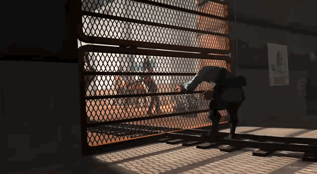 a video game scene with a sign that says ' wanted ' on it