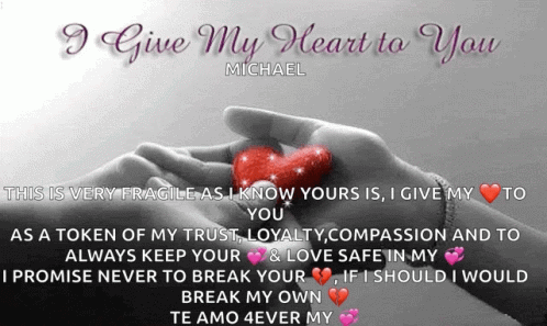 I Give My Heart To You I Give My Heart To You Michael GIF - I Give My Heart To You I Give My Heart To You Michael Michael My Heart GIFs