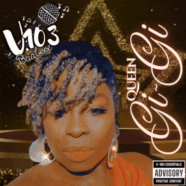 a queen gi gi album cover with an advisory label on it