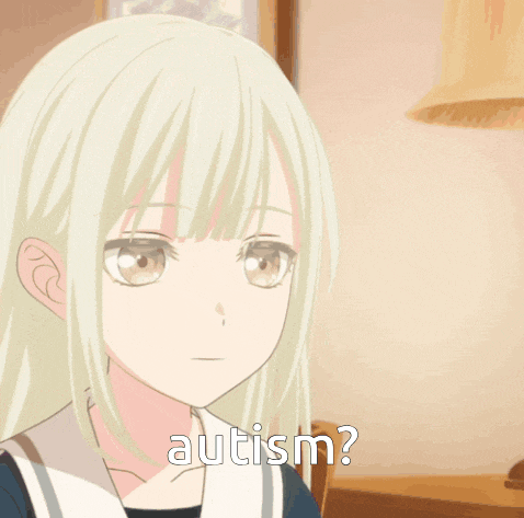 a picture of a girl with the words autism written below her