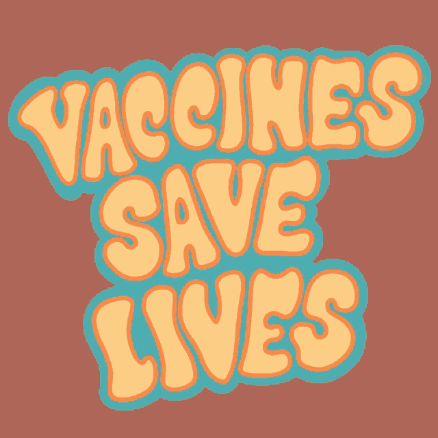 a sticker that says vaccines save lives on it