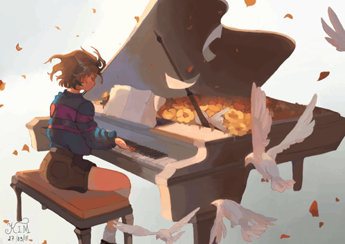 Playing Instrument Piano GIF