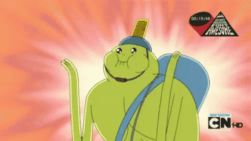 a cartoon character with a crown on his head and a cn hd logo