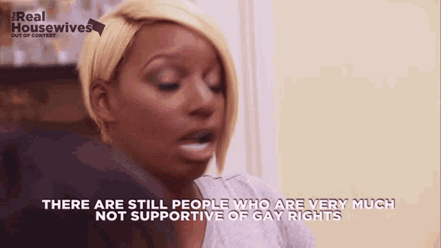 a woman says there are still people who are very much not supporters of gay rights