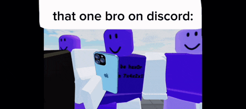 that one bro on discord is written on a white background