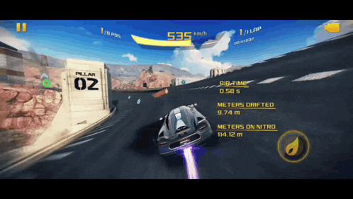 a car in a video game with the number 02 on the side of it
