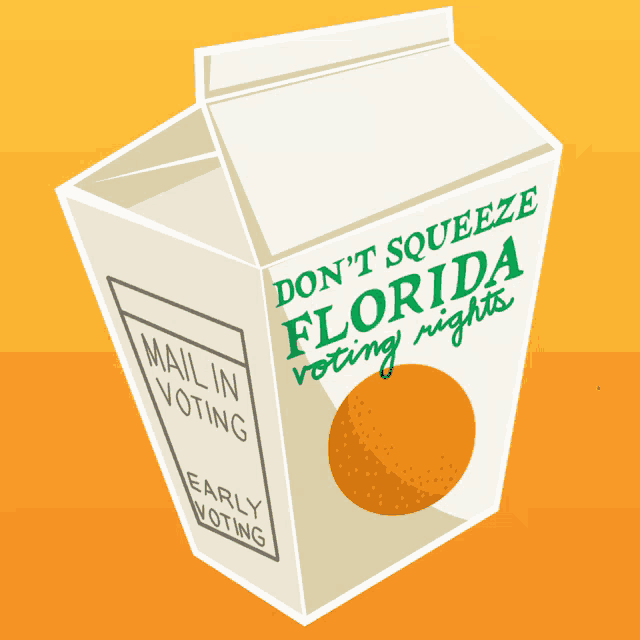 a carton of florida voting rights juice
