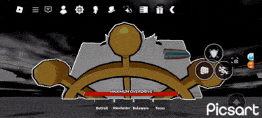 a screenshot of a video game shows a maximum overdrive