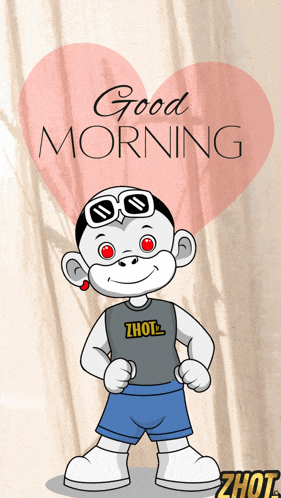 a cartoon character with a shirt that says zhot