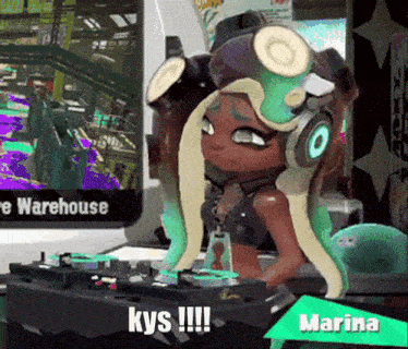 a video game character with the name marina on the bottom