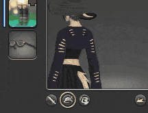 a screenshot of a video game showing a person 's back