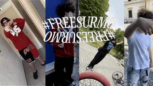a collage of images with the words #freesurmo on the top