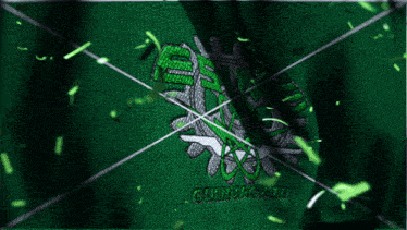 a green shirt with a logo on it that says ' slytherin ' on it