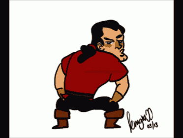 a cartoon drawing of a man with the date of 03/12/13