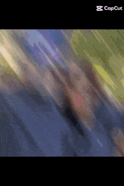 a blurry image of a person 's face is displayed on a screen that says capcut