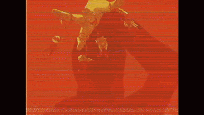 a blurry picture of a person holding a cross in their hand .
