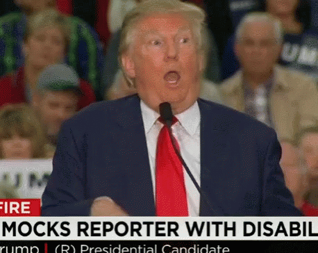 Donald Trump Mocks GIF - Donald Trump Mocks Disability GIFs