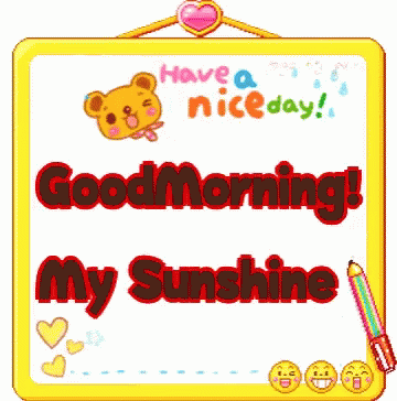 Good Morning Sunshine GIF - Good Morning Sunshine Note GIFs