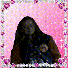 a girl in a varsity jacket is surrounded by hearts