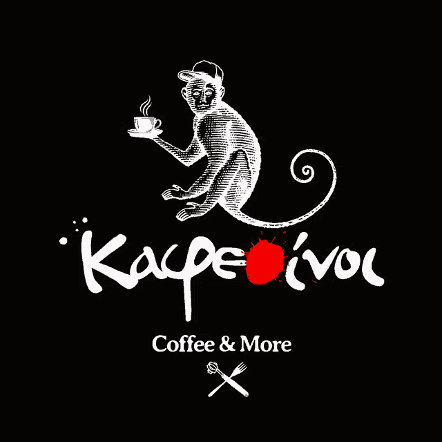a monkey is holding a cup of coffee in its hand