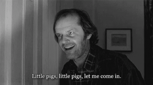 Shining Little Pigs GIF - Shining Little Pigs Let Me Come In GIFs