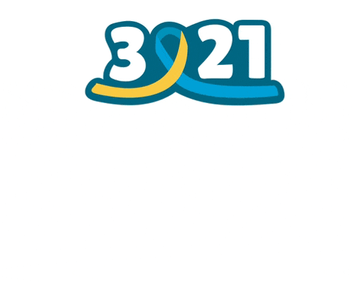 a blue and yellow logo that says 3021
