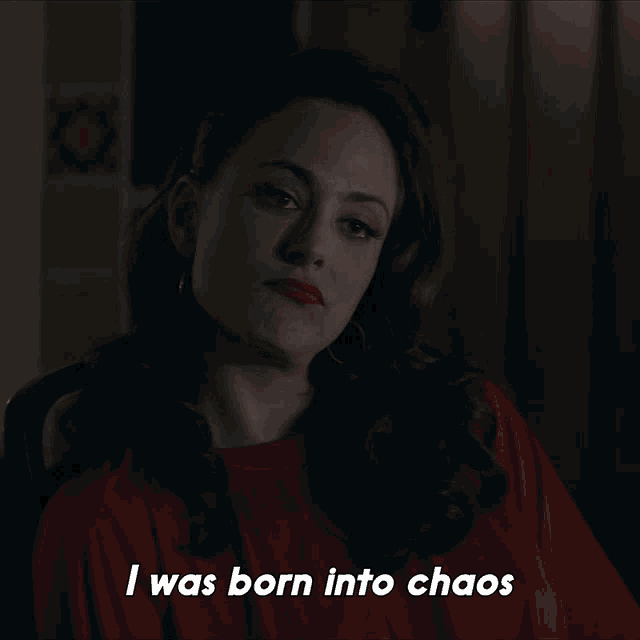I Was Born Into Chaos It Doesnt Scare Me Francoise Glazer GIF