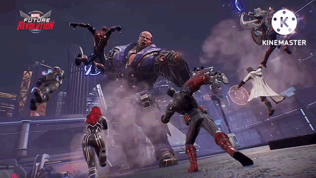 a video game called marvel future revolution is being played on a computer
