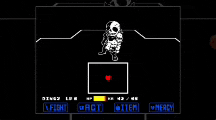 a skeleton is standing next to a ball in a video game on a black background .