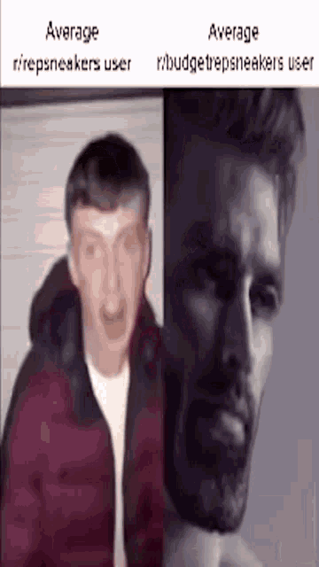 a man with a beard is standing next to another man with a jacket on .