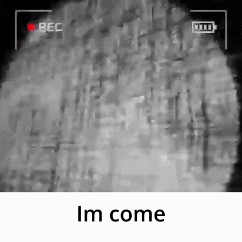 a black and white image with the words i 'm come on the bottom