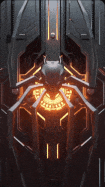 a computer generated image of a futuristic device with a spider on it