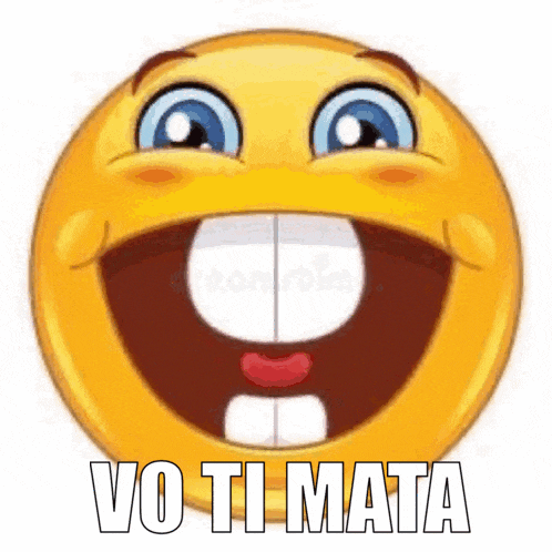 a smiley face with a big smile and the words vo ti mata written below it