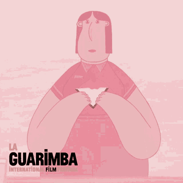 a poster for the guarimba international film festival with a cartoon character