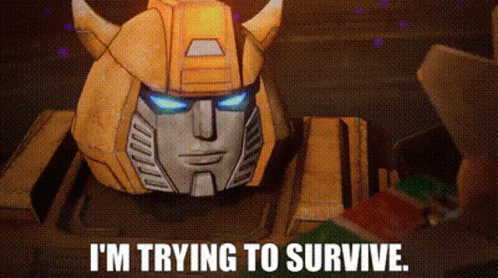 Transformers Bumblebee GIF - Transformers Bumblebee Im Trying To Survive GIFs