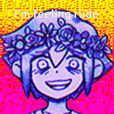 a pixel art of a girl with a flower crown on her head .