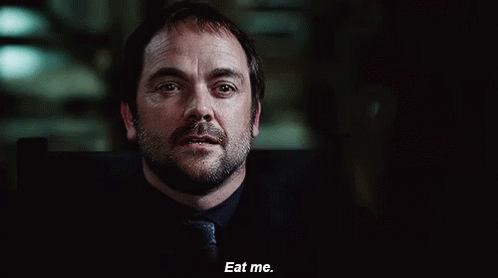 Crowley Supernatural GIF - Crowley Supernatural Eat Me GIFs