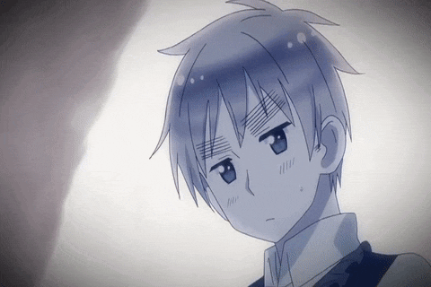 a drawing of a young boy with a serious look on his face .