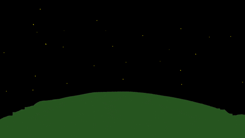 a cartoon drawing of a nuclear explosion with stars in the background