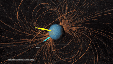 a computer generated image shows the earth 's magnetic field on january 22nd