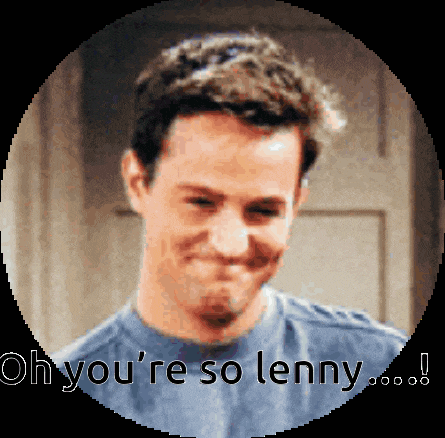 a pixelated image of a man with the words oh you 're so lenny below him