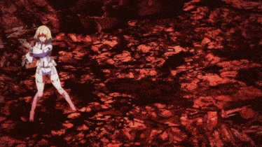 a girl is standing in a cave with the words " binding hold " on the bottom