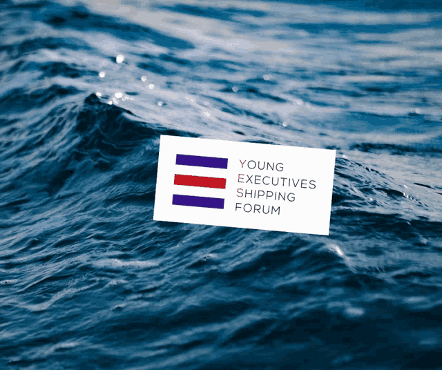 a young executives shipping forum sticker is floating in the ocean