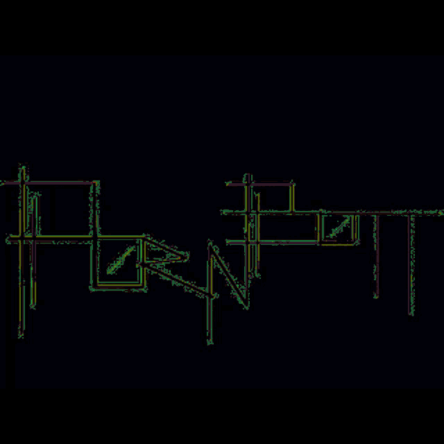 a computer generated image of the word hoff on a green background