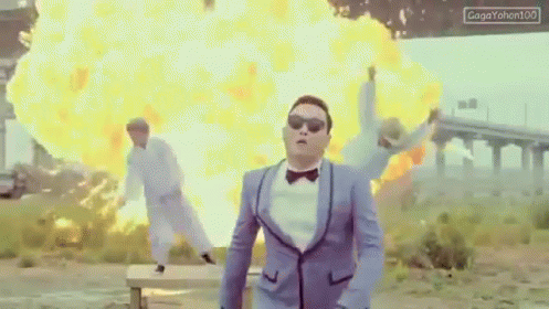 Gangnam Style GIF - Bomb Fire Gangnam Style GIFs