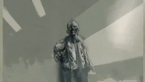 a black and white drawing of a man with a beard and a jacket
